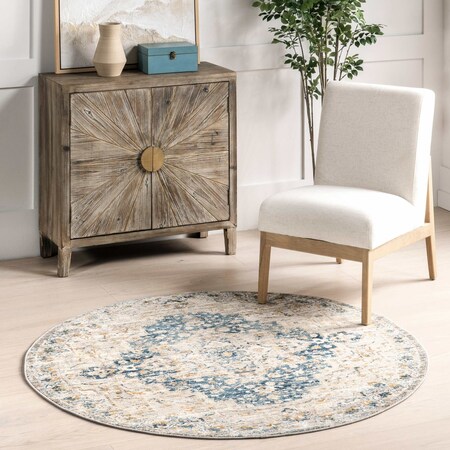 Nuloom Diana Medallion Vintage Area Rug 5ft KKDL02A-R505